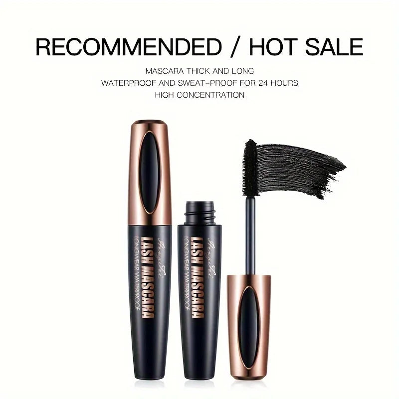 4D Lash Mascara Black Eye Lashes Waterproof Smudge-proof Long-lasting Qme