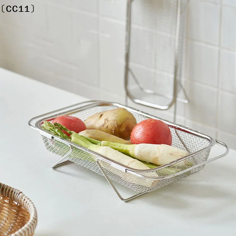 Stainless Steel Kitchen Sink Telescopic Draining Rack Qme