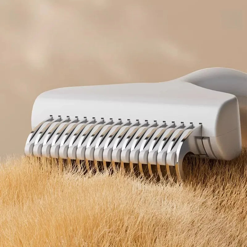 Pet Hair Removal Comb Curved Stainless Steel Teeth Dogs Cats Qme