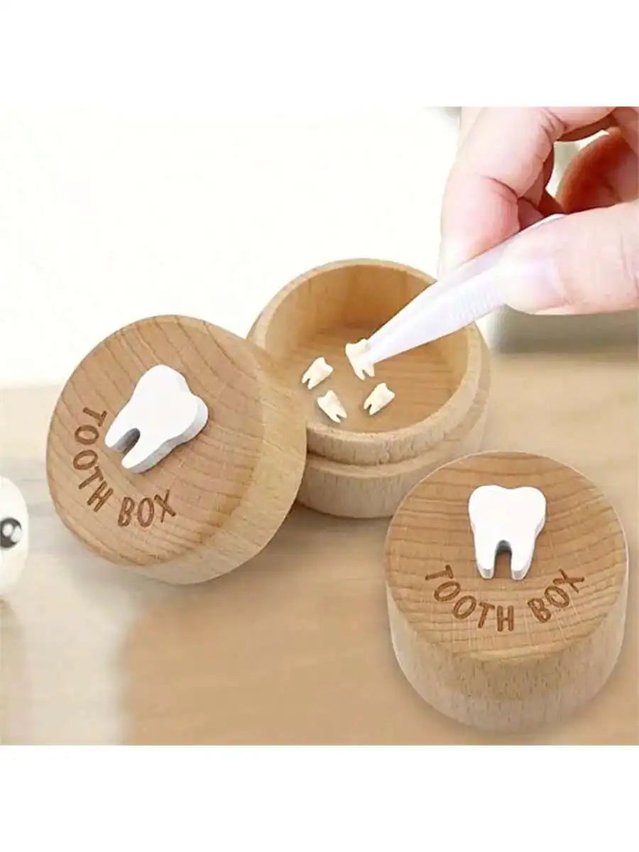 3D Carved Wooden Tooth Fairy Box Perfect Souvenir Boys Girls Qme