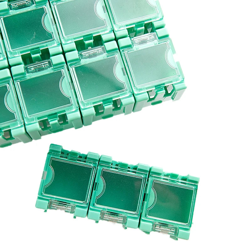 50Pcs/Set SMD SMT Electronic Component Container Mini Storage Boxes kit desk organizer Qme