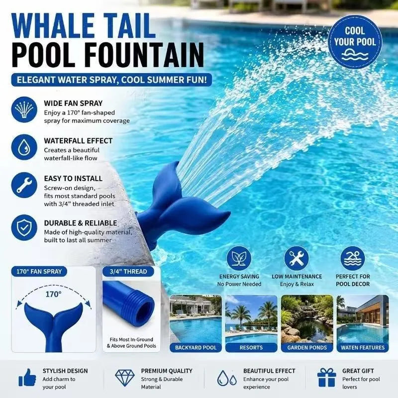 3 Universal Mermaid Tail Pool Sprayer Oxygenating Fountain Effect Qme