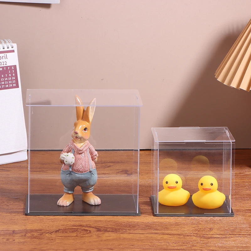 1Pc Transparent Acrylic Display Box Storage Dustproof Protection Display Cabinet Box For Dolls/Toys/Collectibles 22 Sizes Qme