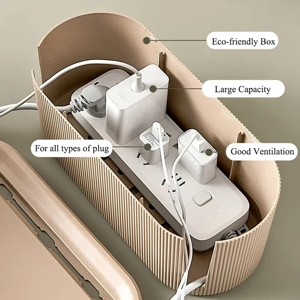 2024 Nordic Plug Board Storage Box Cable Wire Organizer Case Socket Wireless WiFi Router Bracelet Desktop Data Line Holder Shelf Qme