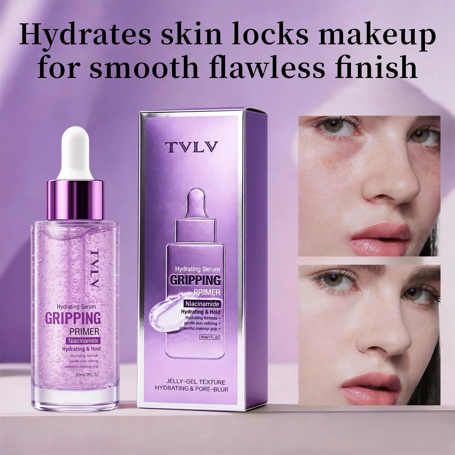 Hydrating Serum Gripping Primer Waterproof Sweat Proof Durable Qme