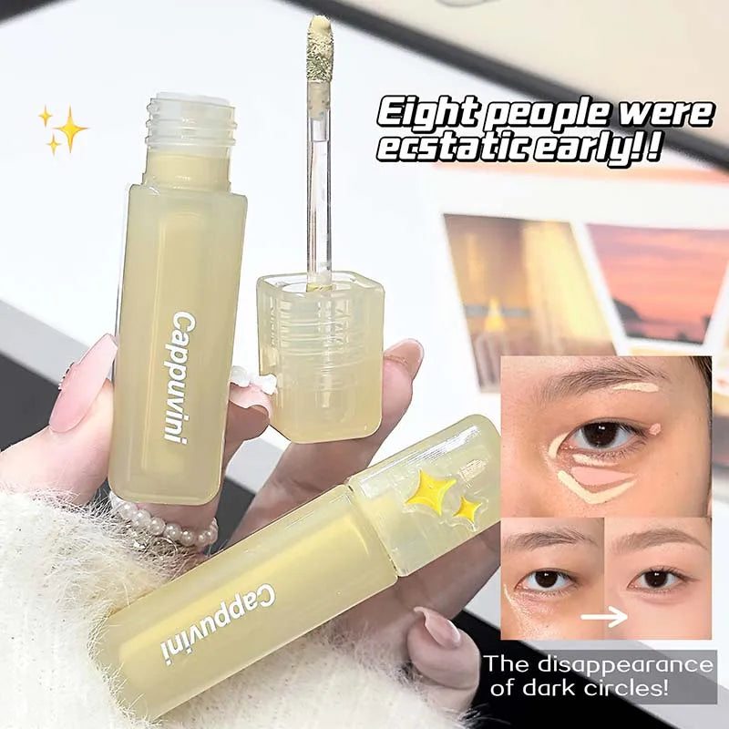Matte Face Liquid Concealer Light Olive Cream Natural Whitening Full Coverage Waterproof Brightening Cover Dark Circle Concealer Qme