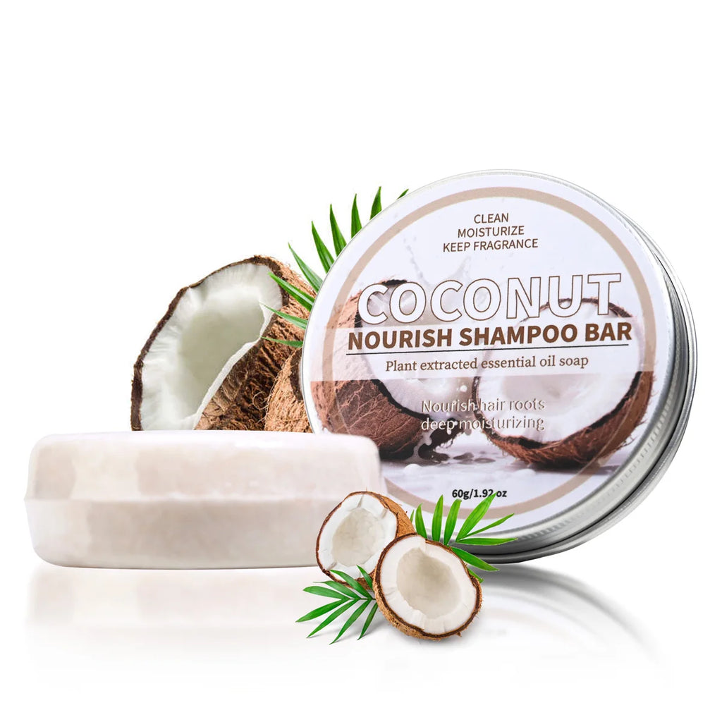 Coconut Shampoo Bar Oil Soap Hair Nourishing Deep Cleansing Handmade Qme