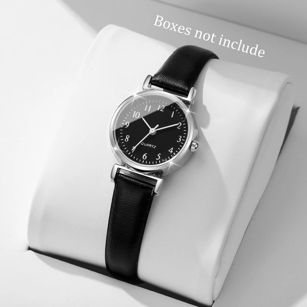 Moda pequeno mostrador feminino relógios simples pulseira de couro analógico relógio de pulso de quartzo para senhoras reloj muj Qme