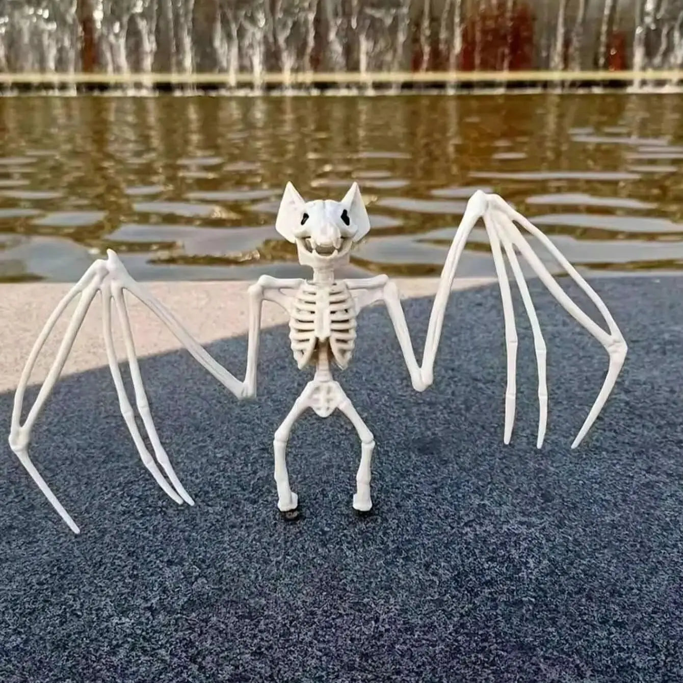 Halloween Horror Skeleton Bat Party Decoration Scene Prank Props Qme 1pc