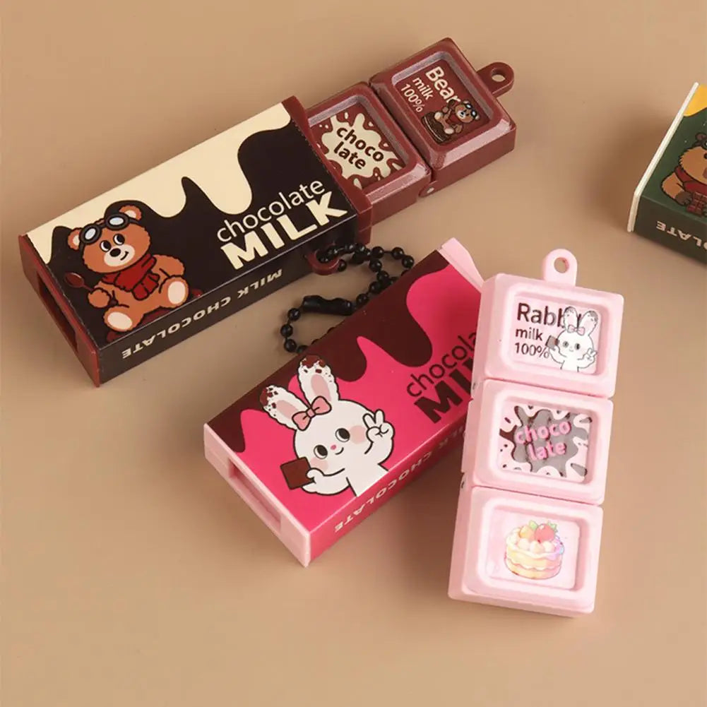 Fidget Toy Decompression Simulated Chocolate Stress Relief Keychain Qme