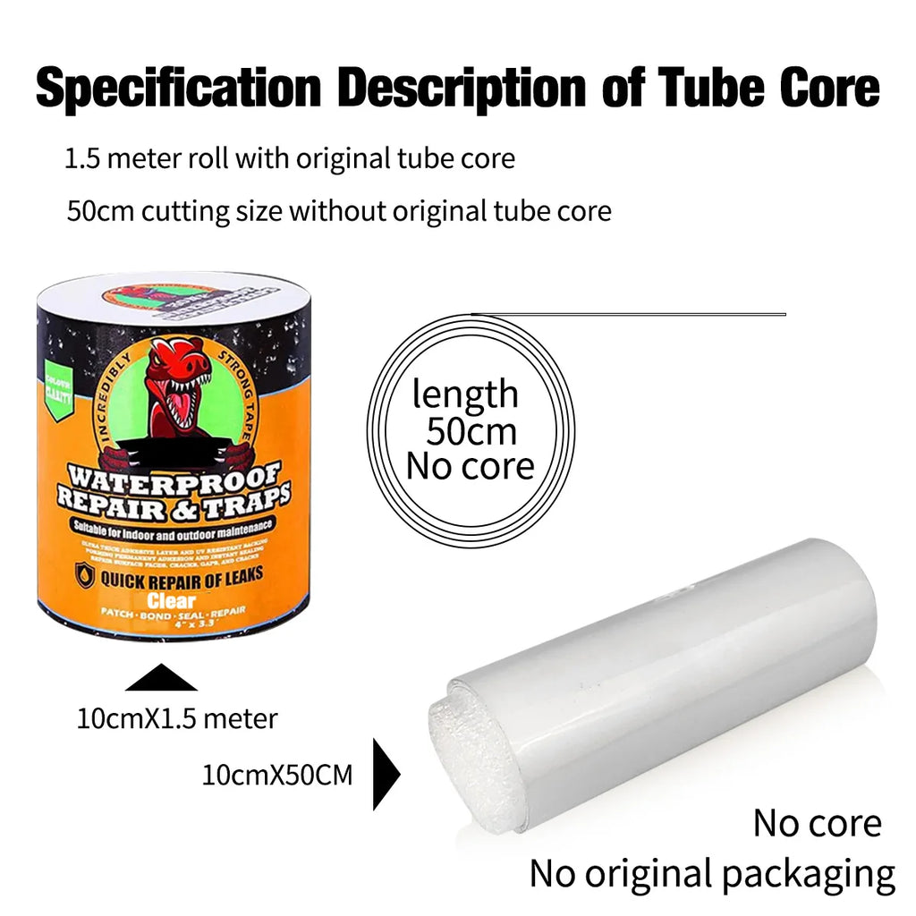 Strong Leak Sealing Tape, High Strength Toughness Swimming Ring Tent Quick Repair Of Water Pipes Self Adhesive Waterproof Tape Qme