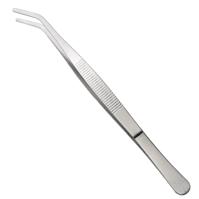 Stainless Multifuctional Steel Elbow Tweezers Aquarium Clip Long Qme