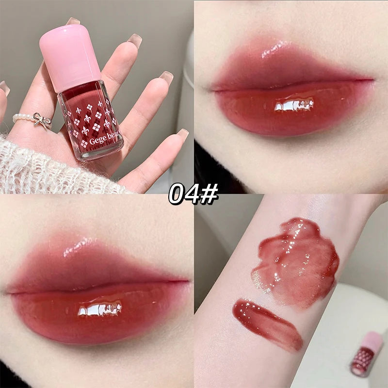 Gege Bear Pure Lip Gloss Moisturizing Watery Mirror Clear Lipstick Qme GX1336-4