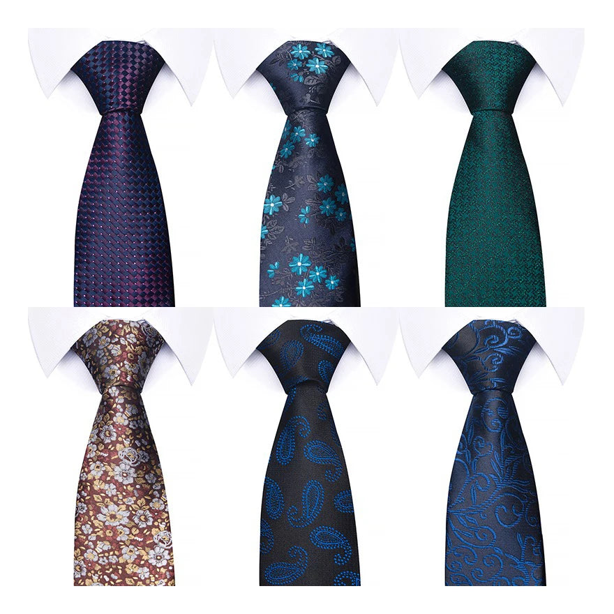 Tie Men Gravatas Grade 100 Silk Neck Hombre Printed Formal Clothing Qme