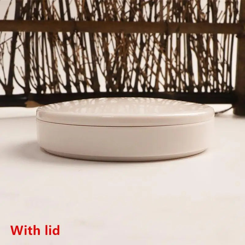 Paint Tray Imitation Porcelain Round Palette Lid Acrylic Watercolor Qme A