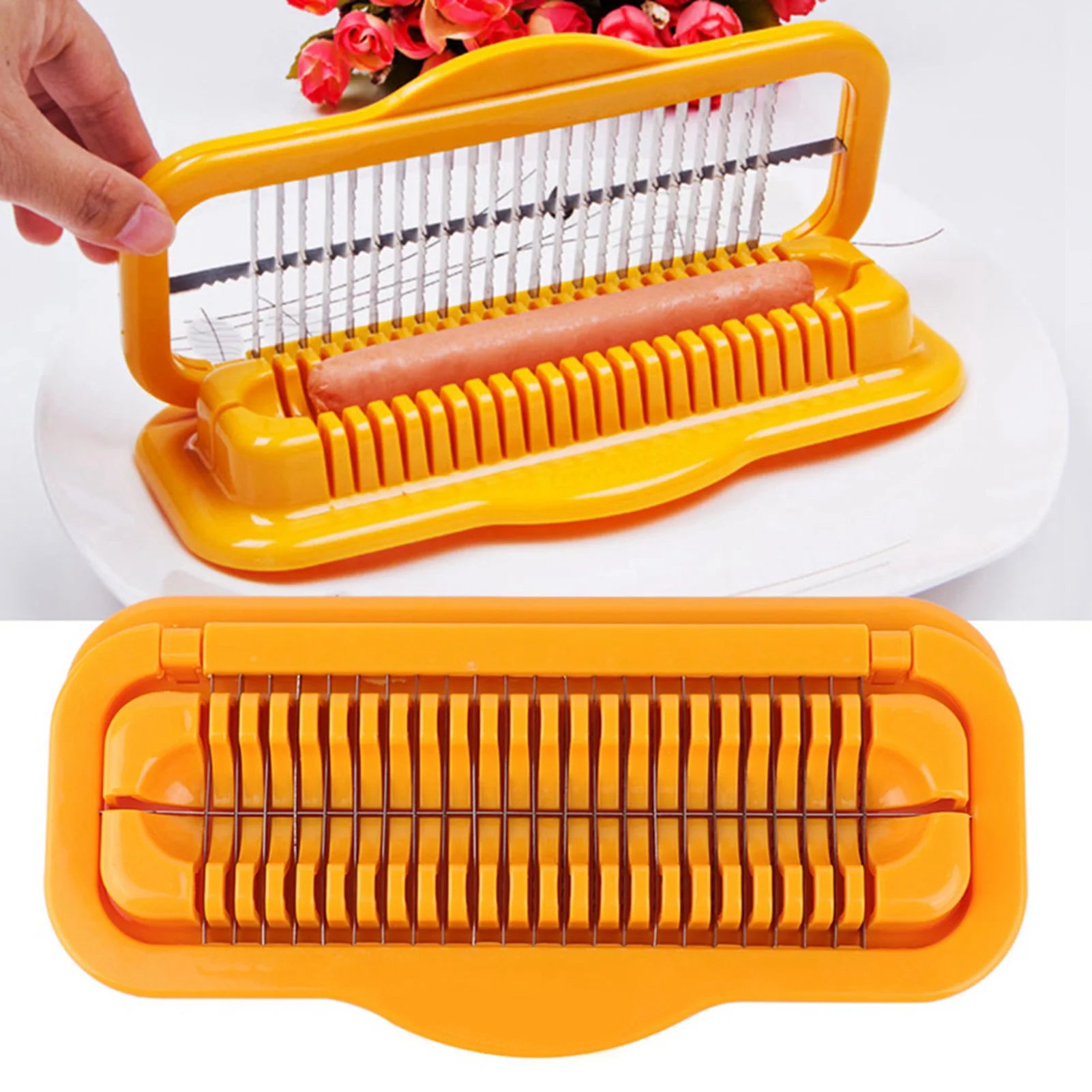 Multifunctional Hot Dog Sausage Cutter Ham Banana Peel Kitchen Tool Banana Cutter Ham Cutter Sausage Cutter Hot Dog Cutter Qme