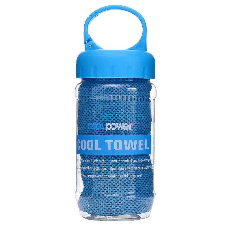 Quick Dry Cooling Towel With Portable Bottle Reusable Design Perfect For Gym Hiking Camping Outdoor Sports Qme A2