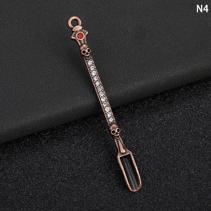 Alloy Tea Spoon Retro Auspicious Cloud Texture Kung Fu Taking Tool Qme 4