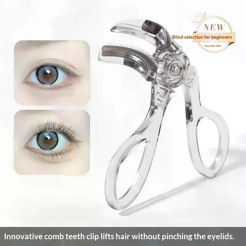 Transparent One-clip Eyelash Curler Wide Angle Partial Lash No Harm Qme