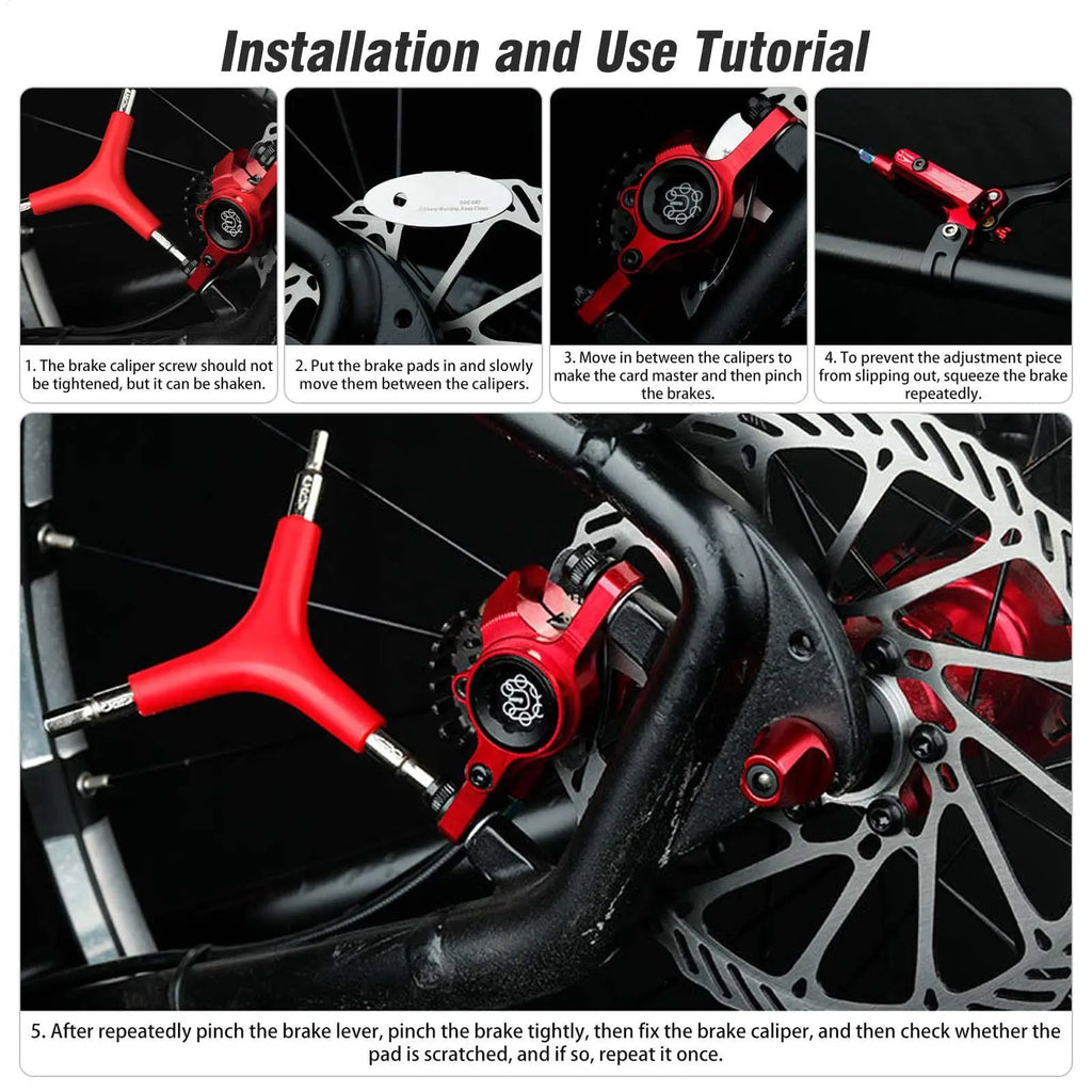 Stainless Steel Bicycle Hydraulic Disc Brake/ Line Disc Brake Caliper Adjusting Tool Disc Brake Center Tool Qme