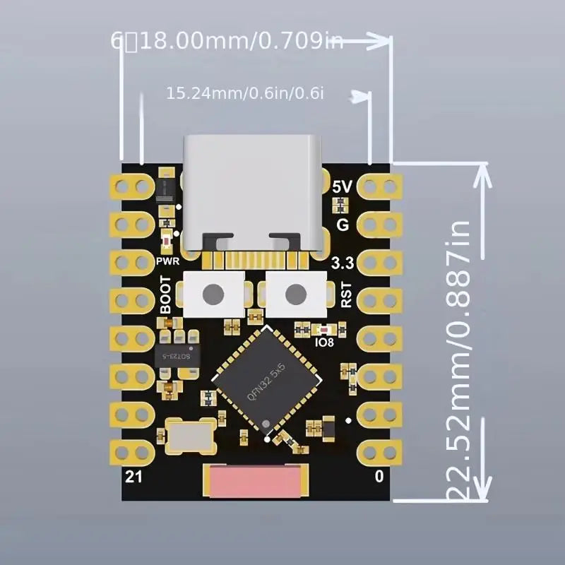ESP32 C3 Mini Development Board Wifi BT Module 32Bit Single Core Qme