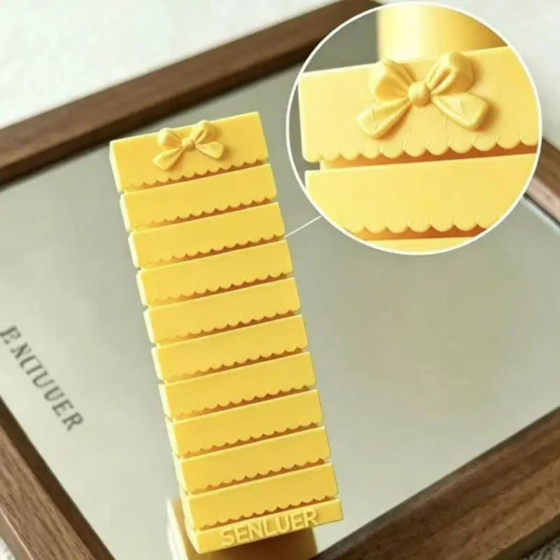 10-Compartment 3D Printing Nail Transfer Paper Storage Box Portable Qme Yellow