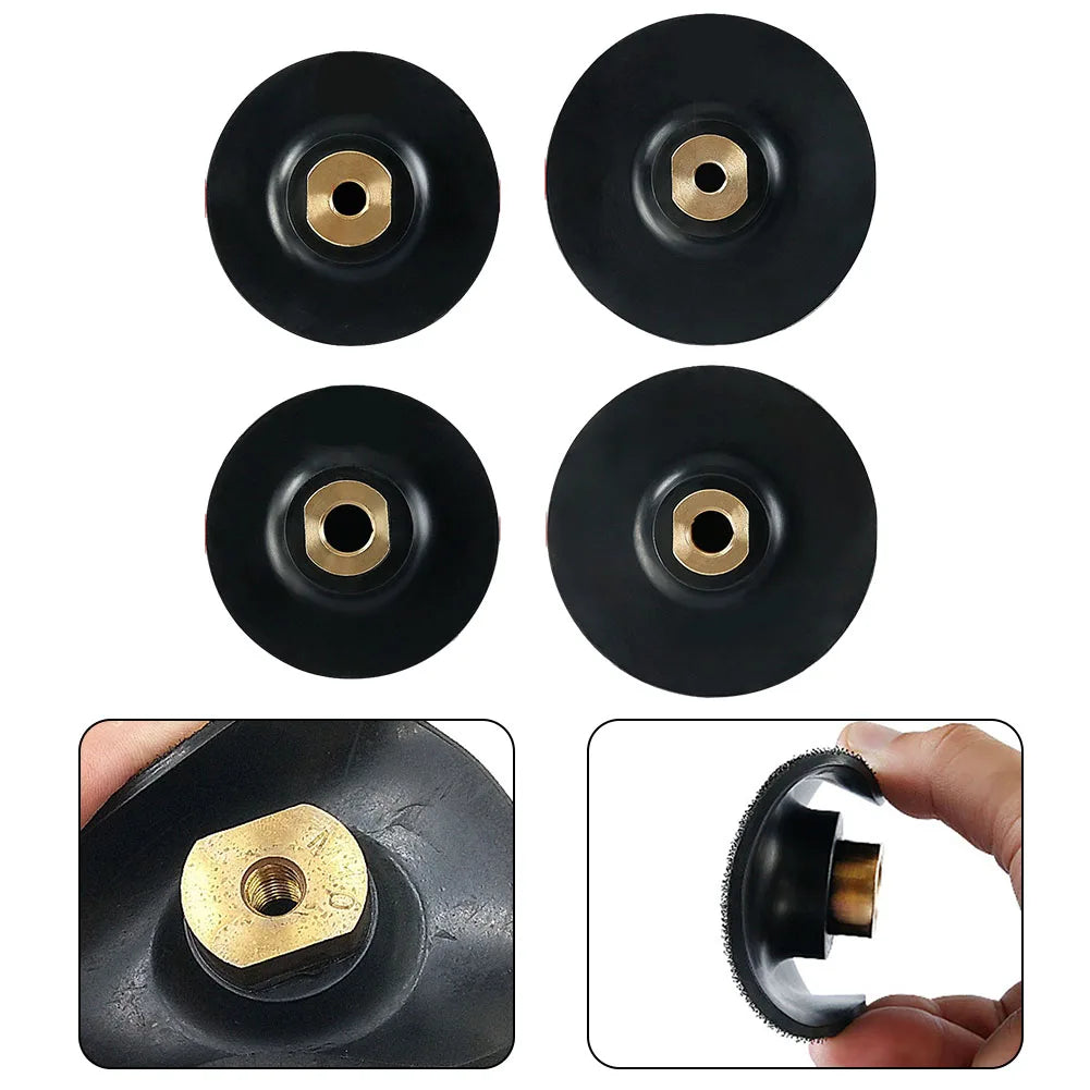 1pc Rubber Backing Pad M10 For M14 Thread Sanding Disc Hook& Loop Polishing Backer Plate For Angle Grinder Buffing Pads Qme