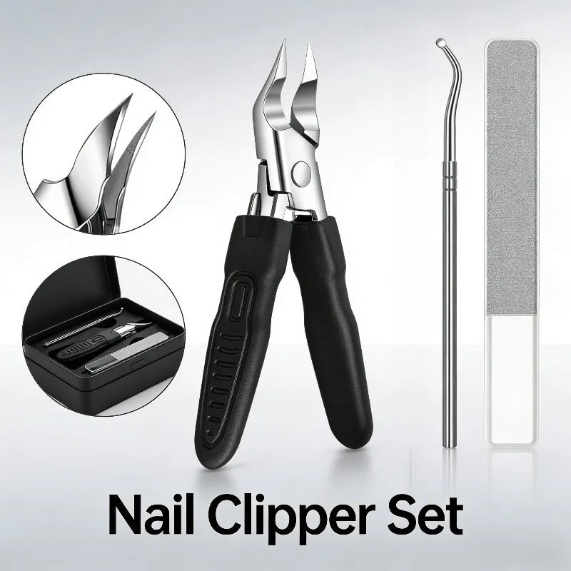 25 Slant Edge Anti-splash Nail Clippers Ingrown Toenail Cuticle Qme
