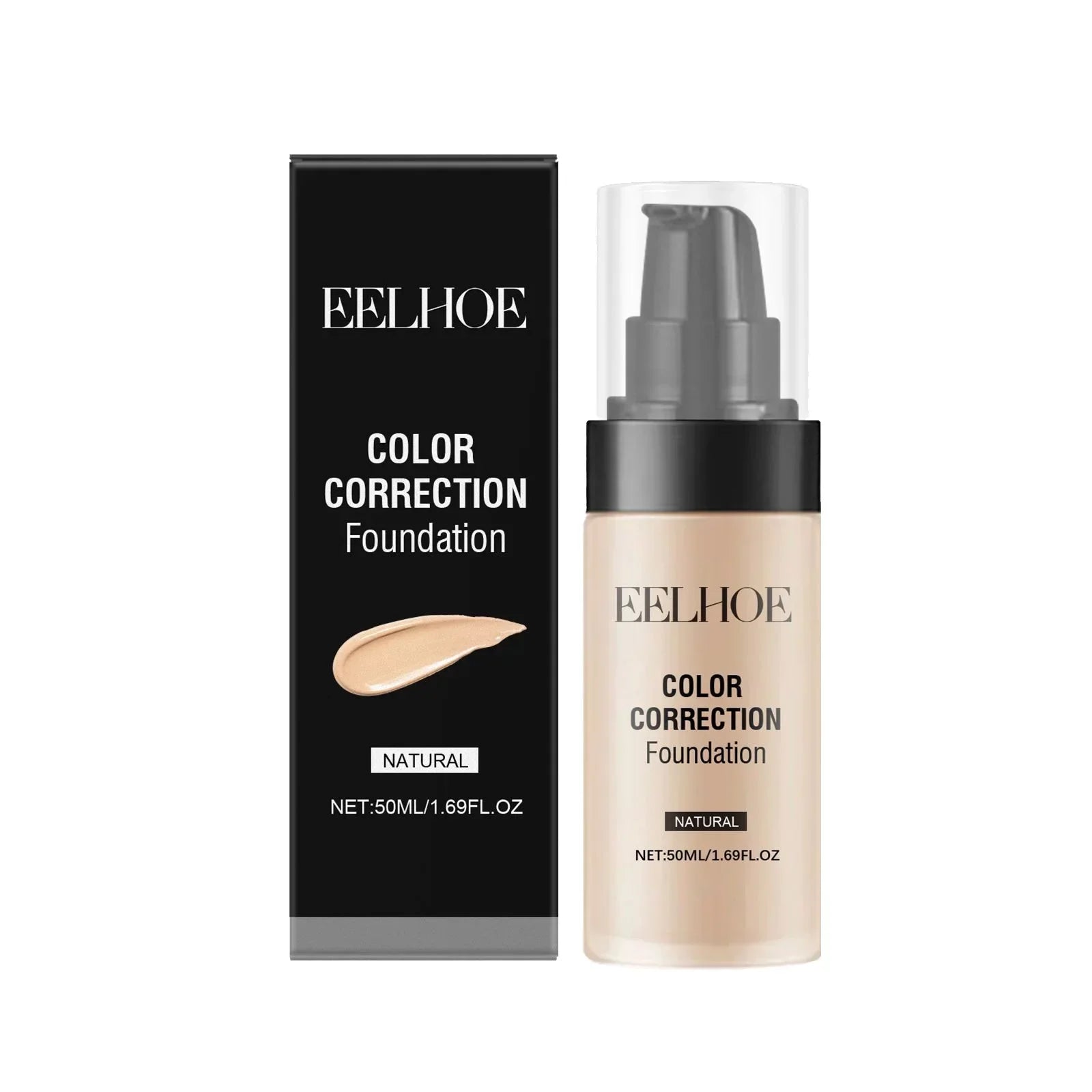 50ML Liquid Foundation CC Cream Matte Full Coverage Moisturizing Brightening Concealer BB Cream Oil Control Makeup Cosmetics Qme 1Pcs Nature