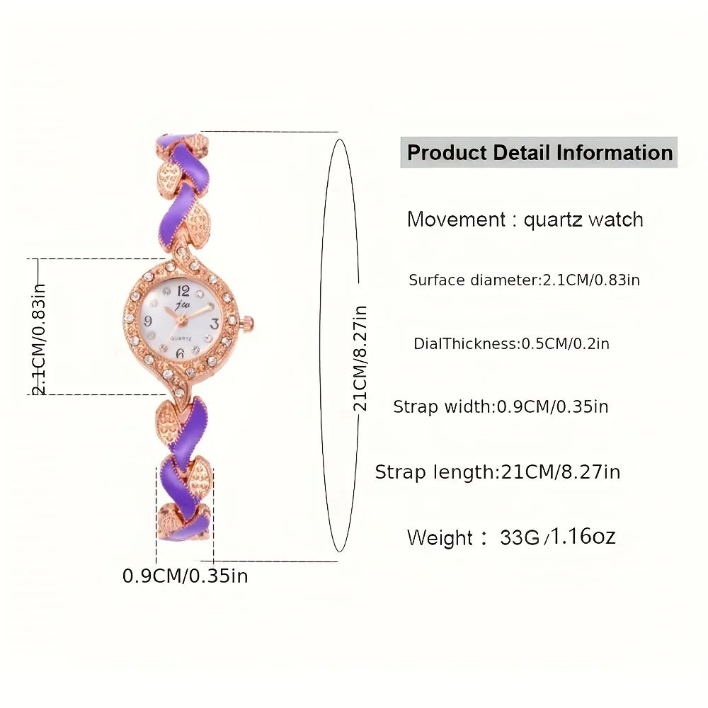 1pcs of new fashionable and trendy women's quartz watch set, which is the best choice for gifts Qme