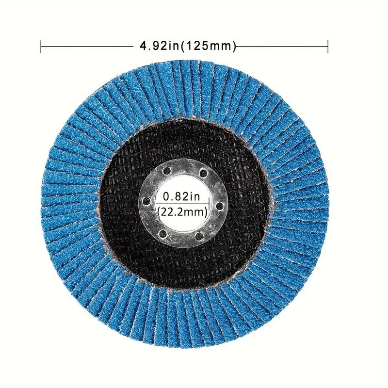 125mm Metal Sanding Flap Discs Angle Grinder Wheels Blade 40/ 60/80/120grit Flap Sanding Disc Angle Grinder Grinding Wheel Qme 1pc 120