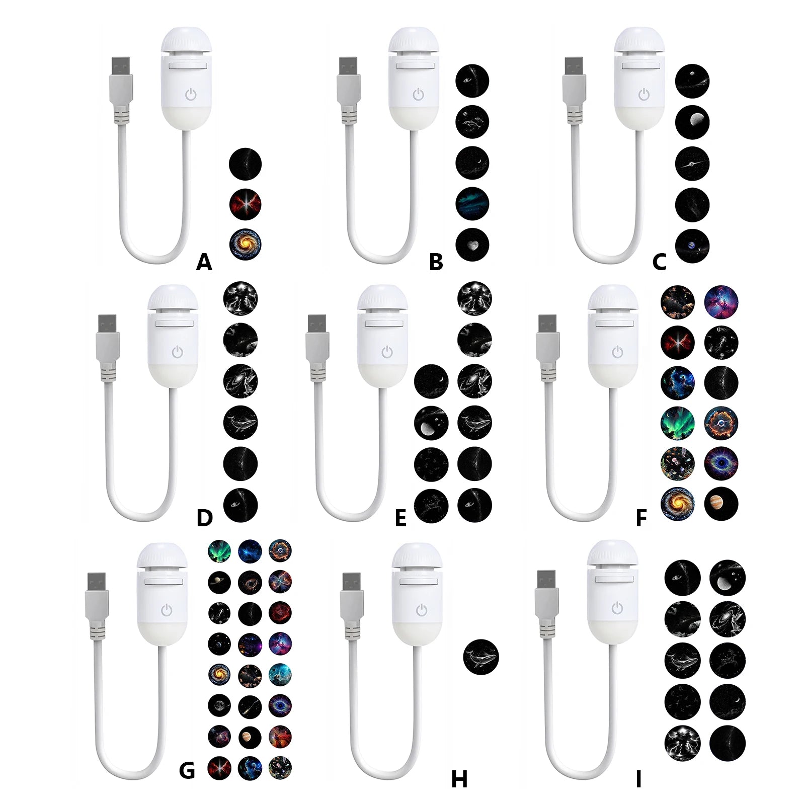 2-in-1 Galaxy Projector Night Light With Slides Starry Night Light Dual Mode USB Starry Atmosphere Light For Bedroom Sleep Decor Qme