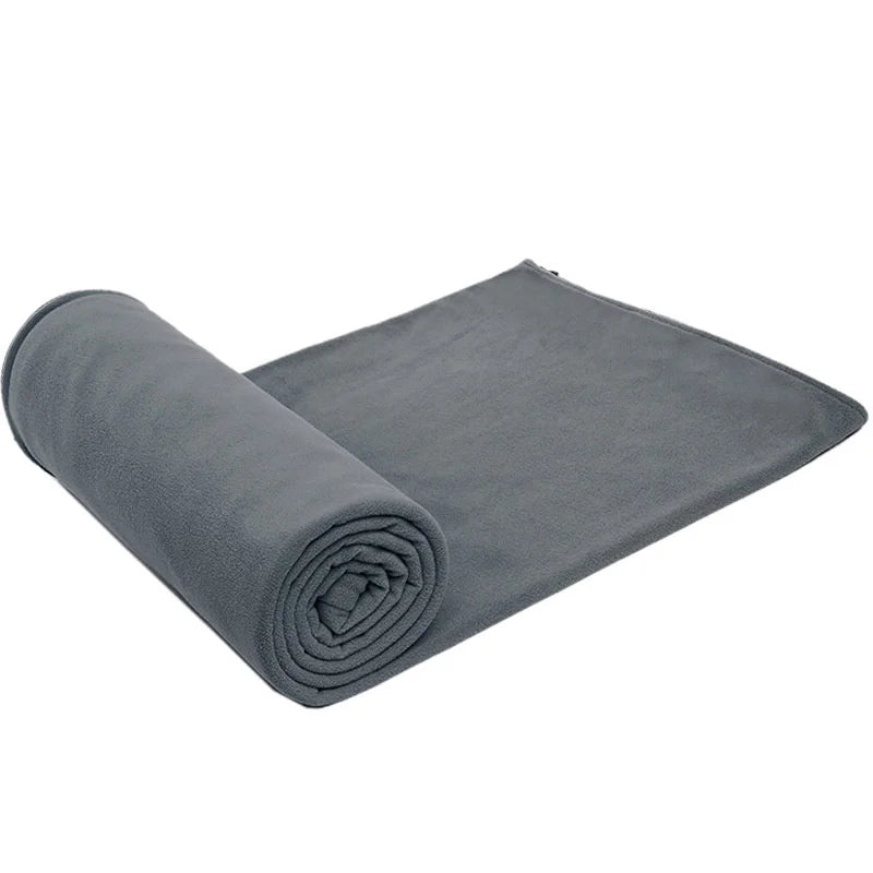 Portable Travel Camping Nap Sleeping Bag Adults Fleece Suitable All Qme one size Grey