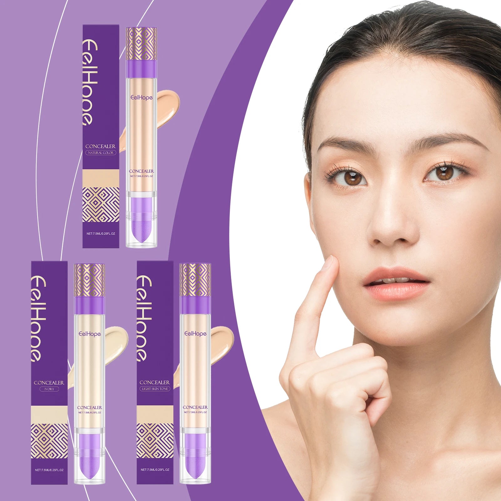 Concealer Improve Skin Elasticity Brighten Complexion Not Easy Remove Makeup Moisturizing Liquid Lightweight Dark Circle Blemish Qme