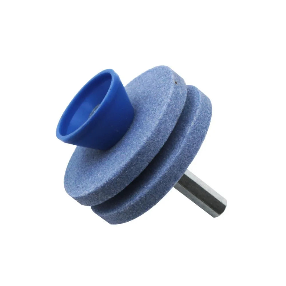 Lawn Mower Blade Sharpener Grinding Wheel Drill Bit 7mm Shaft Multilayer Abrasive Stone for Garden Scythe Axe Knife Sharpening Qme