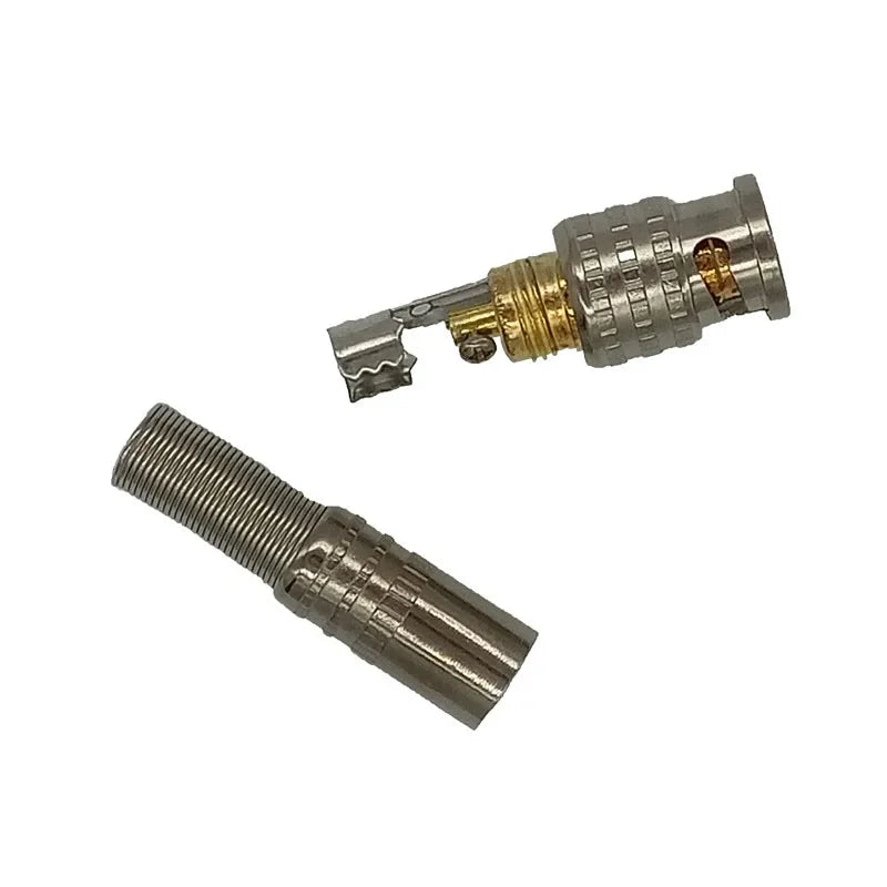 ESCAM 20pcs Gold BNC Male Video Plug Coupler Connector to Screw for RG59 Cable Adapter CCTV Camera System Accessories Qme Default Title