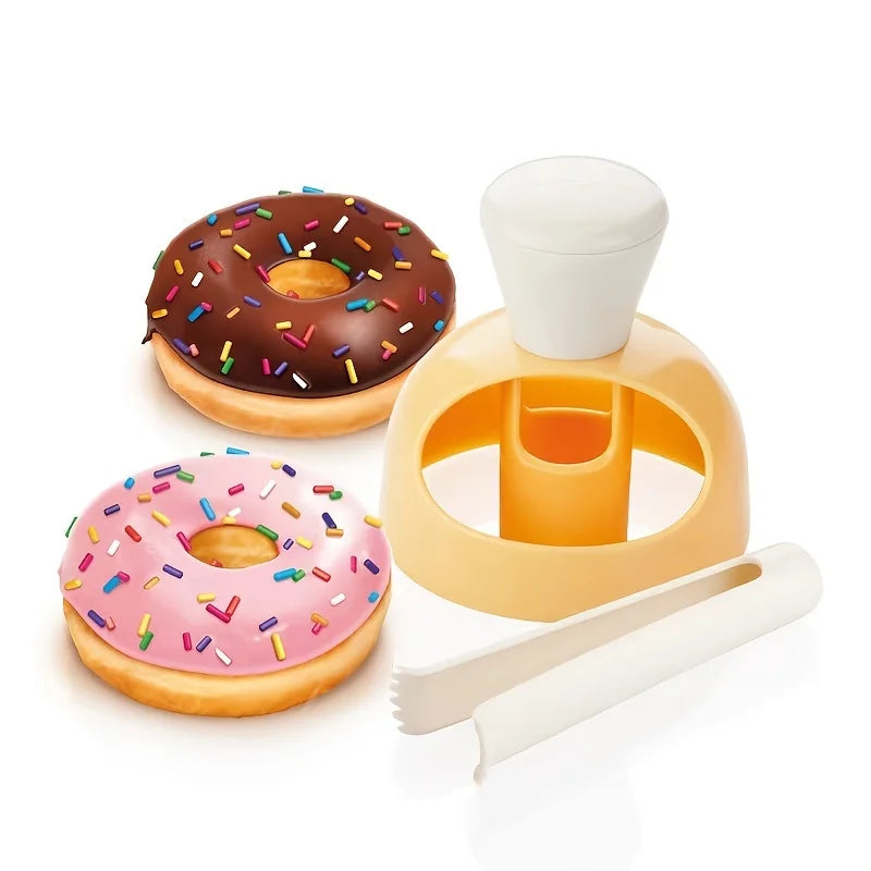 1 Donut Mold Plastic Hollow Bread Baking Utensil Printing Biscuit Qme MULTI