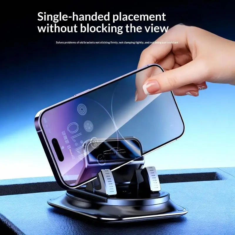 Dashboard Phone Holder 360 Rotating Car Mount Sticky Pad Secure Auto Qme
