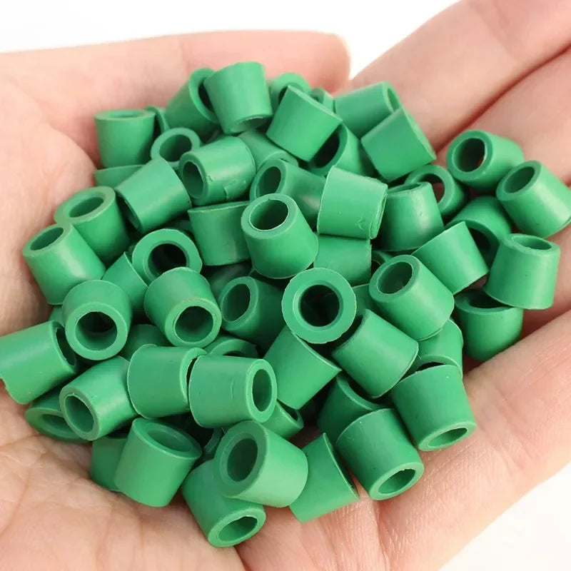 Green Air Conditioning 100/50pcs 1/4'' Charging Hose 1/4'' Valve Gasket Manifold Repair Seal Kit Replacement Car Accessories New Qme