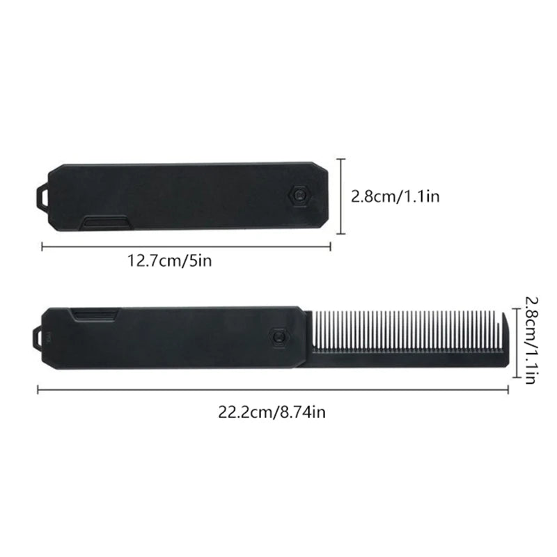 Portable Plastic Folding Pocket Combs Barber Men Oil Head Beard Hair Qme