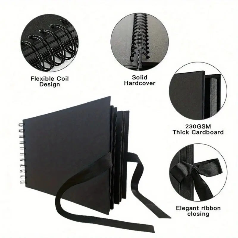 Scrapbook DIY Picture Book Album 40 Pages(29*20.5cm), Large Capacity, Pictures Album Book Birthday Wedding Anniversary Qme