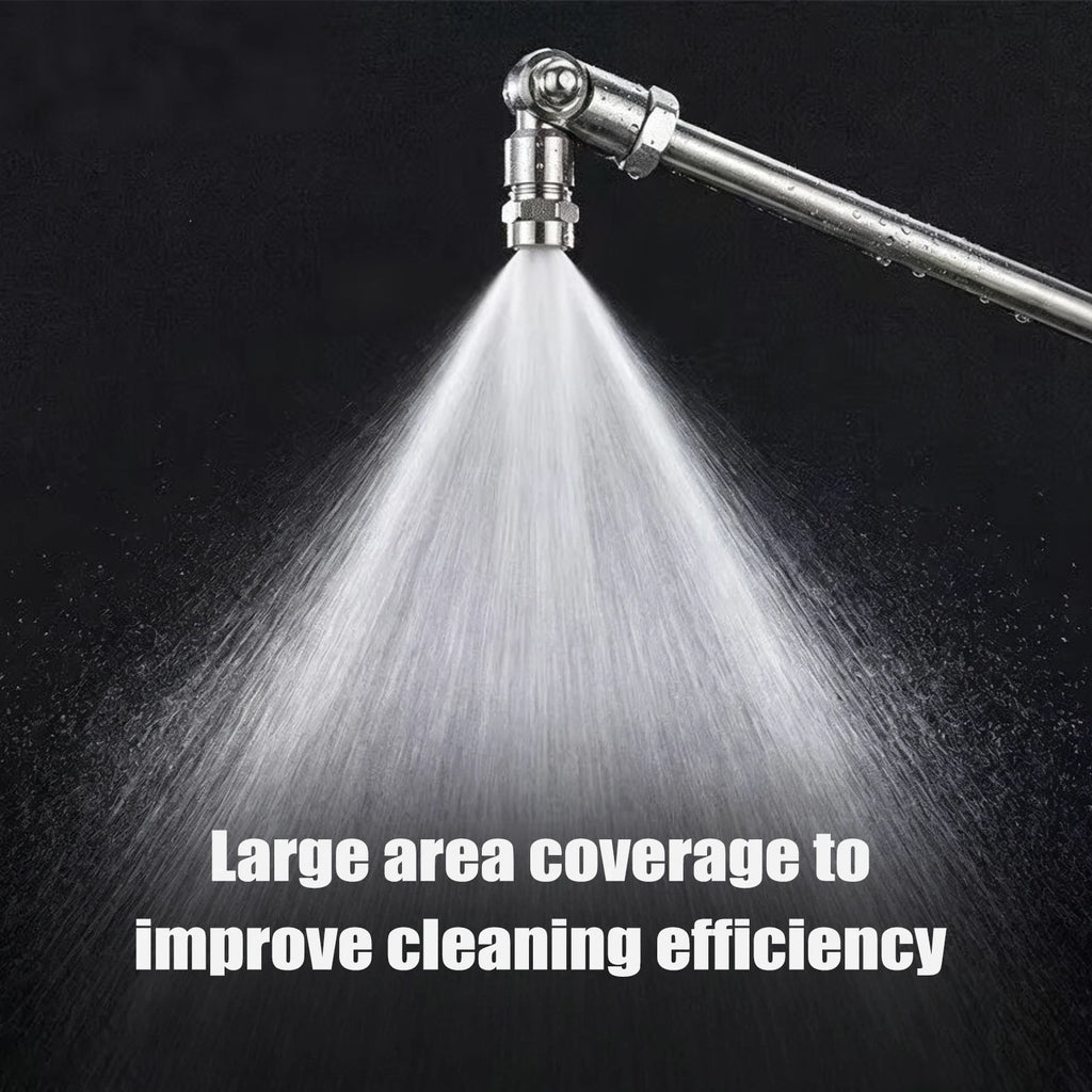 360° Swivel AC Cleaning Wand with 1/4 Quick Plug Stainless Steel Rotating Spray Nozzle Adjustable for Auto Underbody Cleaning Qme