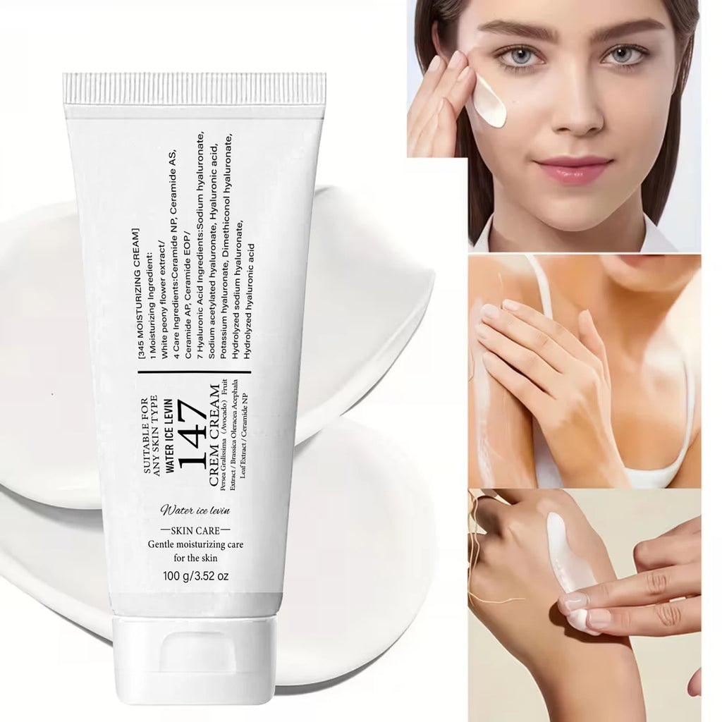 147 Skin Care Cream, Moisturizing & Firming with Hyaluronic Acid & Aloe Vera for All Skin Types Qme