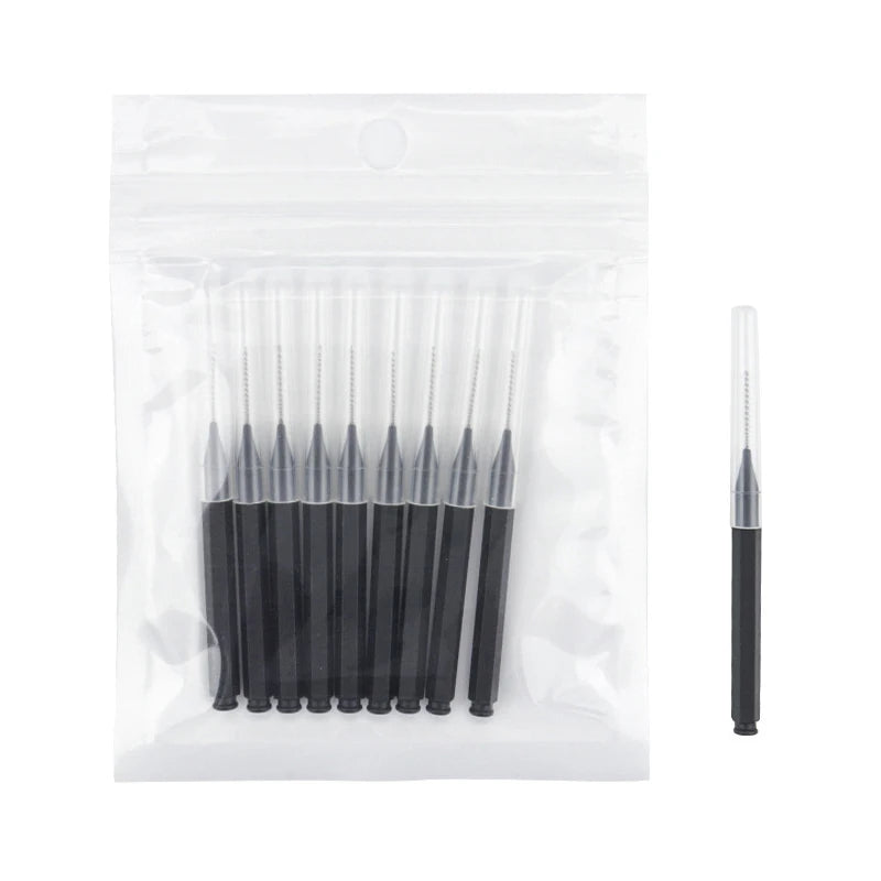 Cleaner Interdental Brush Dental Floss Brushes Braces Light Tooth Qme Black