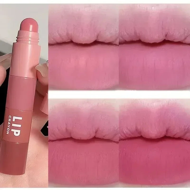 5 Colors in 1 Lipstick Crayon Set Matte Lipstick Pencil Kit Combo Velvet Red Lip Tint Non-stick Cup Multicolour Lipstick Makeup Qme style3-01 set of 4pc
