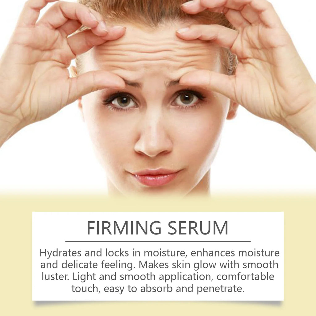 Anti-Wrinkle Firming Serum Facial Anti-Aging Lifting Essence Tighten Elasticity Boost Fade Fine Lines Non Greasy All Skin Types Qme