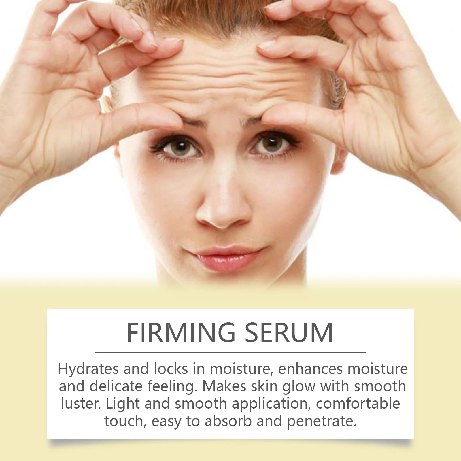 Anti-Wrinkle Firming Serum Facial Anti-Aging Lifting Essence Tighten Elasticity Boost Fade Fine Lines Non Greasy All Skin Types Qme
