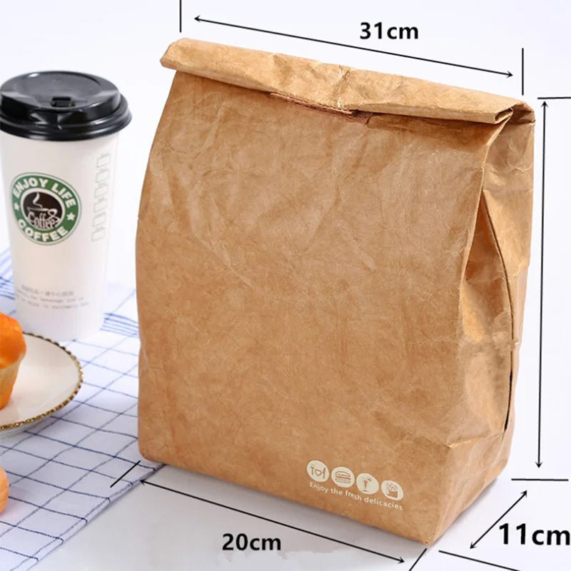 Foldable Reusable Leakproof Food Container Large Capacity Lunch Bag Qme
