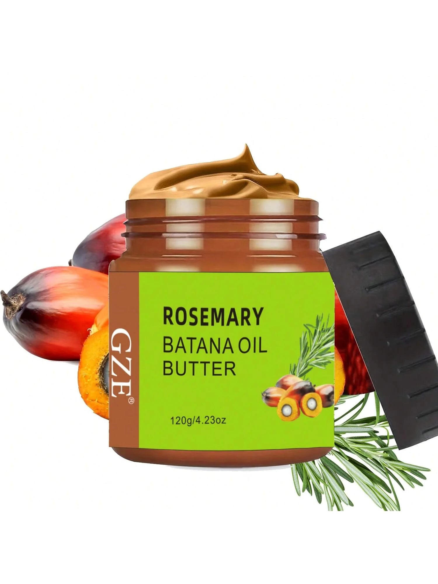 GZE Rosemary Oil & Batana Oil Hair Butter Natural Ingredients Hair Mask Deep Moisturizing Repair Dry Damaged Hair Repair Split Qme