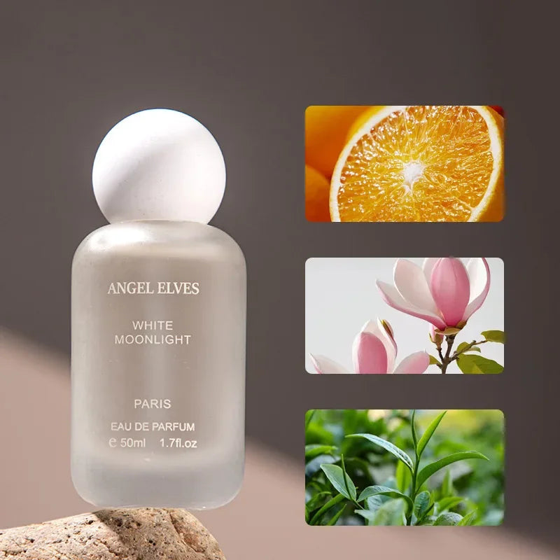Angel Elves Perfume Fresh Natural Lasting Freshness Spray Charming Qme White Moonlight 50ML